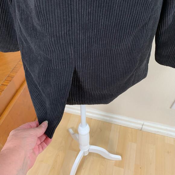 Banana Republic Size 6 Women's One Button Corduroy Blazer Jacket Black Business - Picture 9 of 12